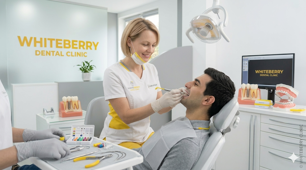 Patient during dental consultation